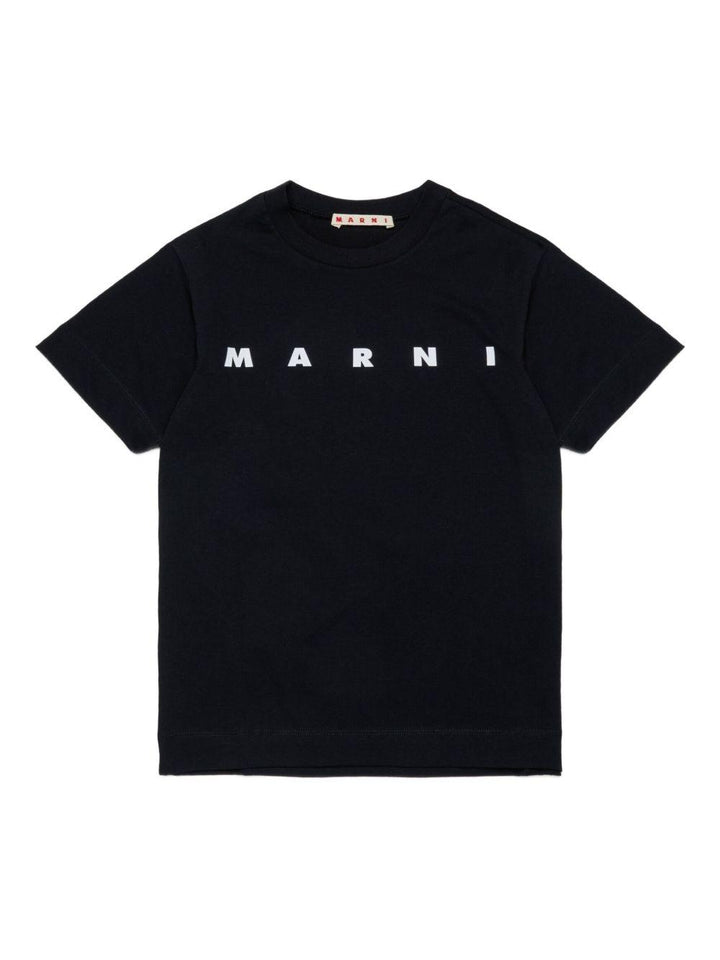 T-shirt nera per bambino M002MVM00RF 0M900 Marni Kids 