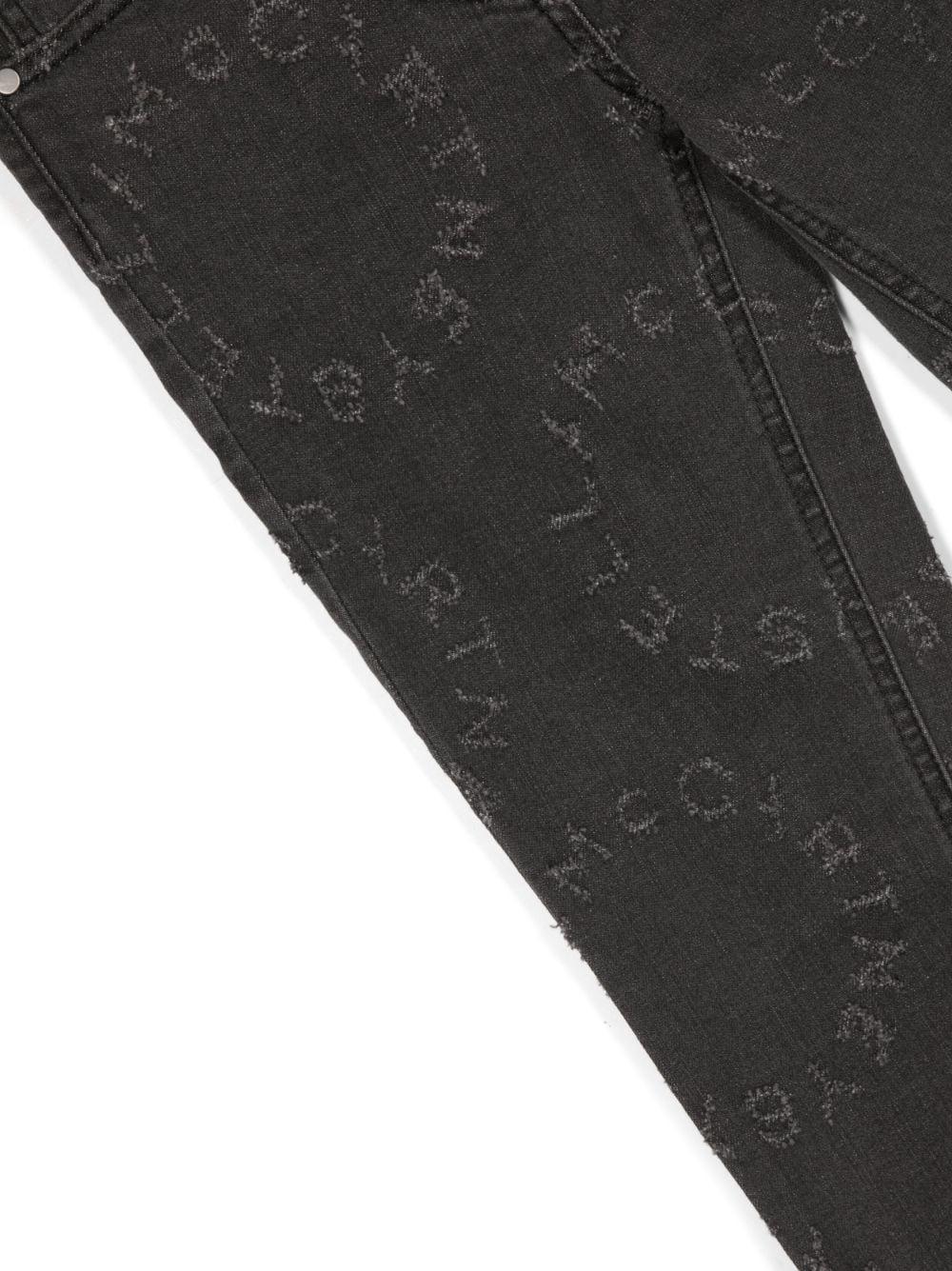 Jeans grigio per bambina con logo