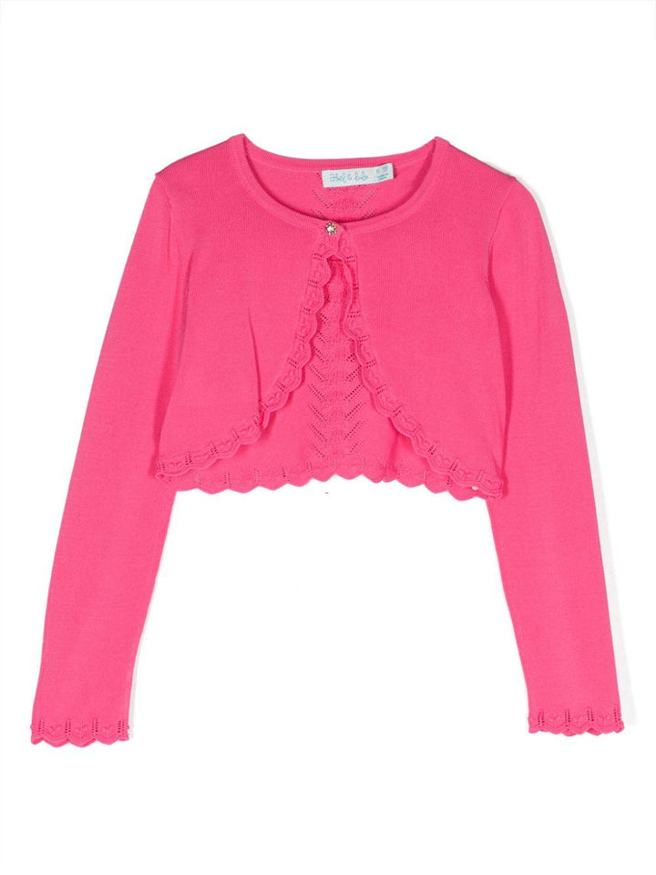 Fuchsia cardigan for girls