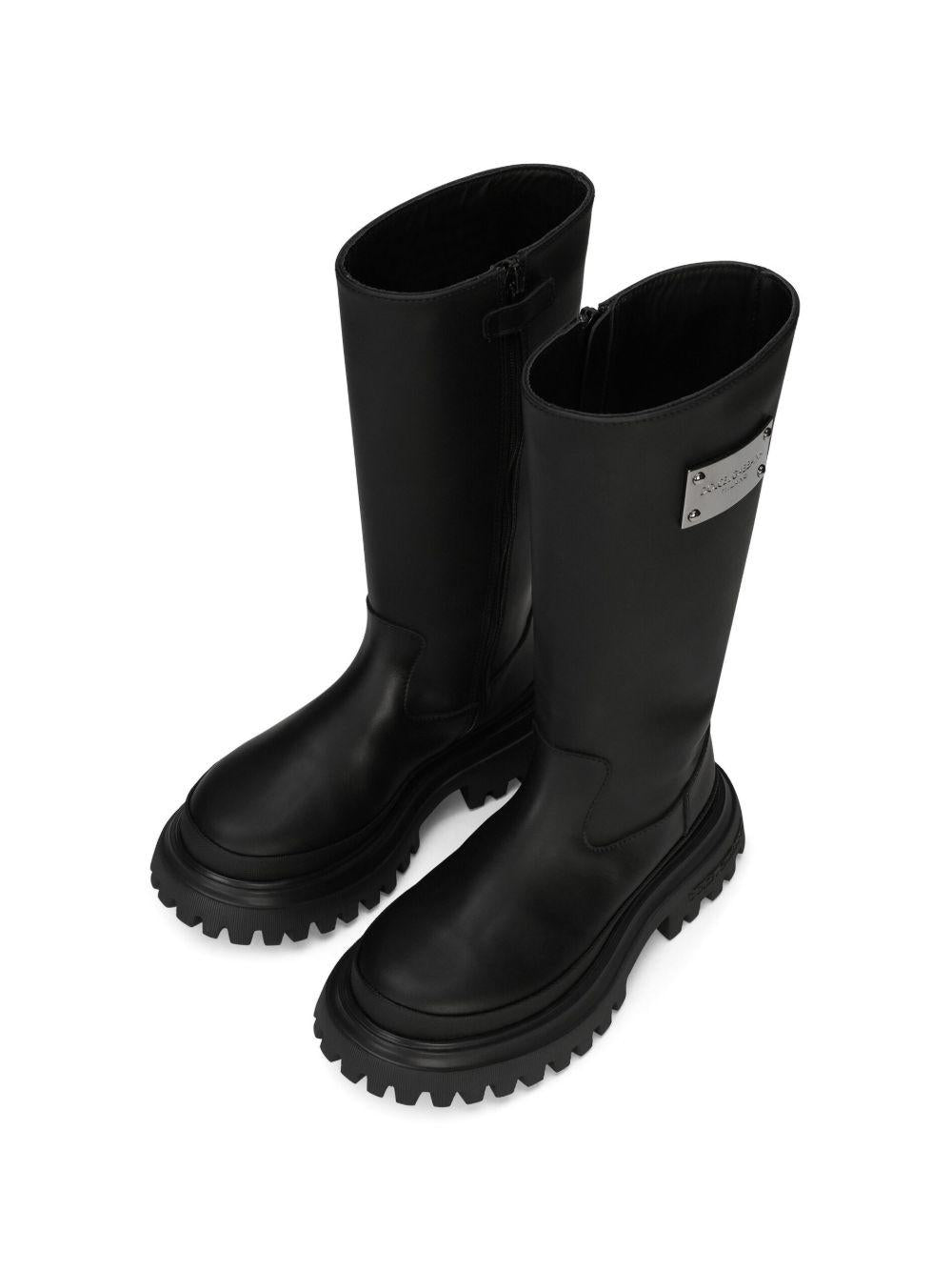 Stivali neri per bambina D11213A3444 80999 Dolce & Gabbana Kids 
