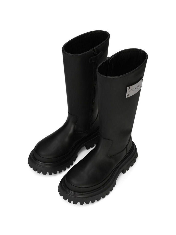 Stivali neri per bambina D11213A3444 80999 Dolce & Gabbana Kids 