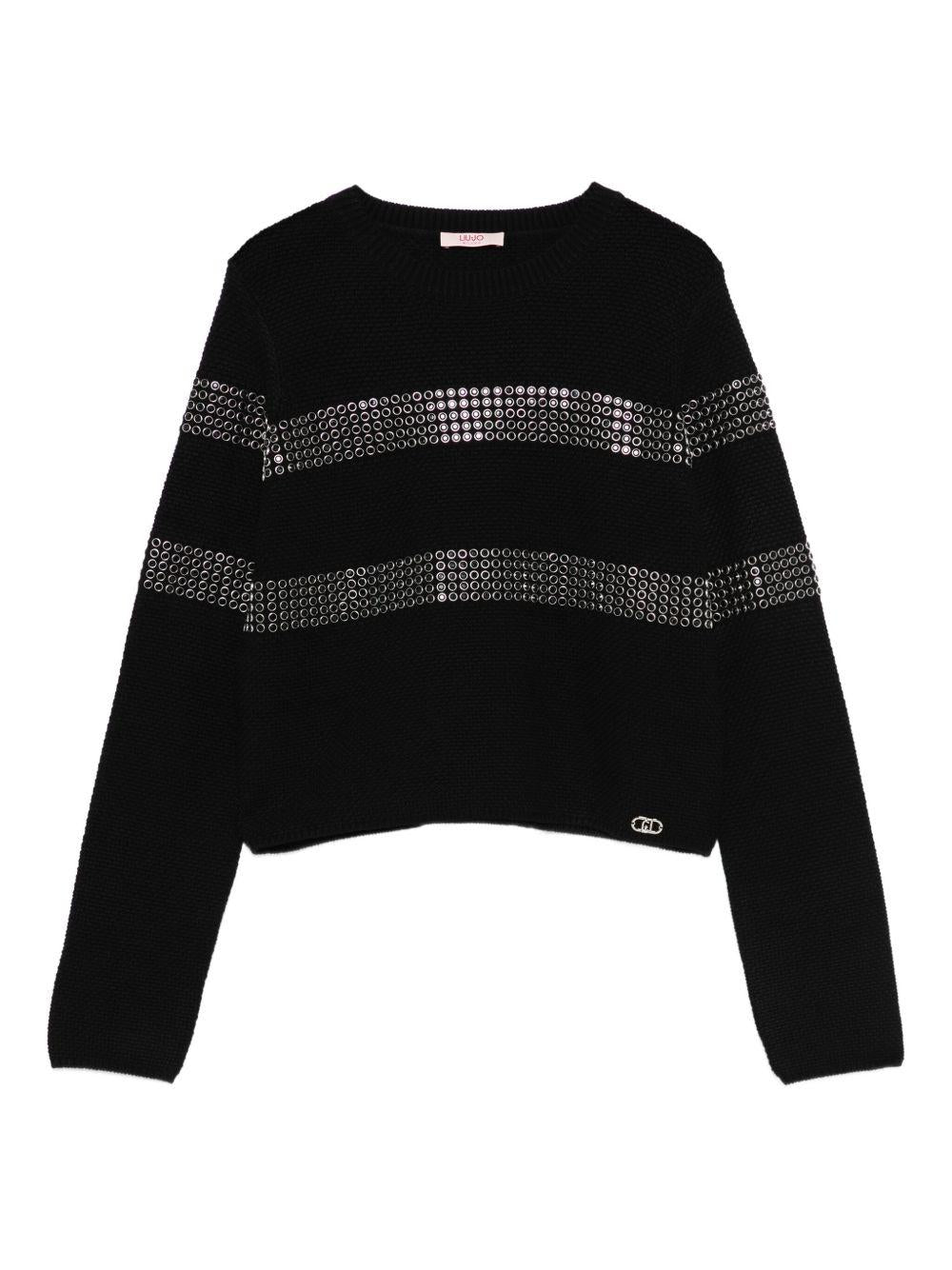 Maglione nero per bambina GF5088MA12P 22222 Liu Jo 