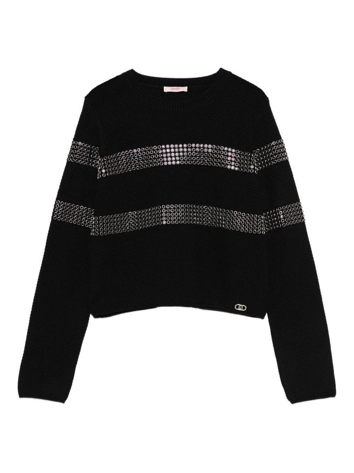 Maglione nero per bambina GF5088MA12P 22222 Liu Jo 