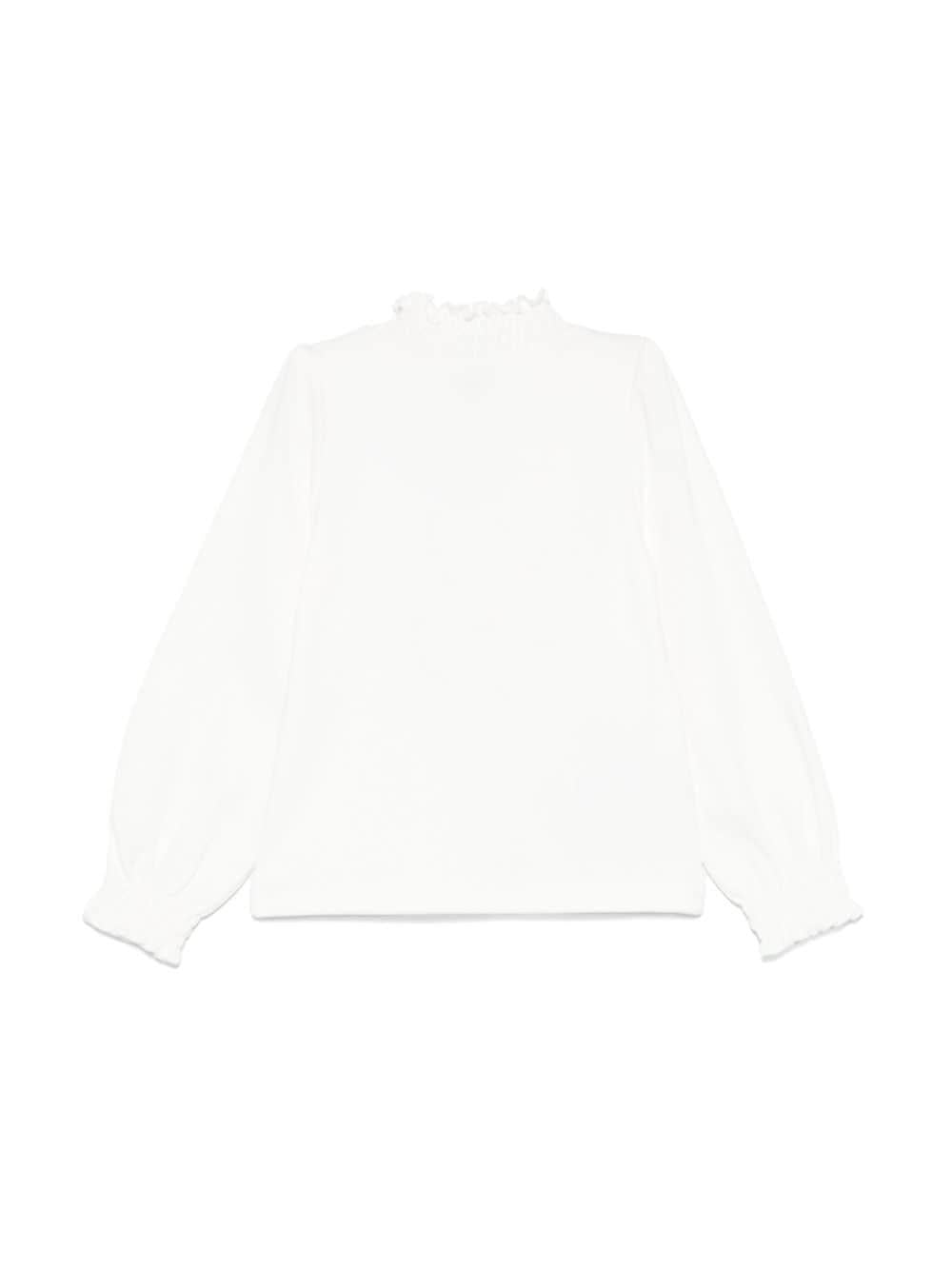 White T-shirt with logo for girls