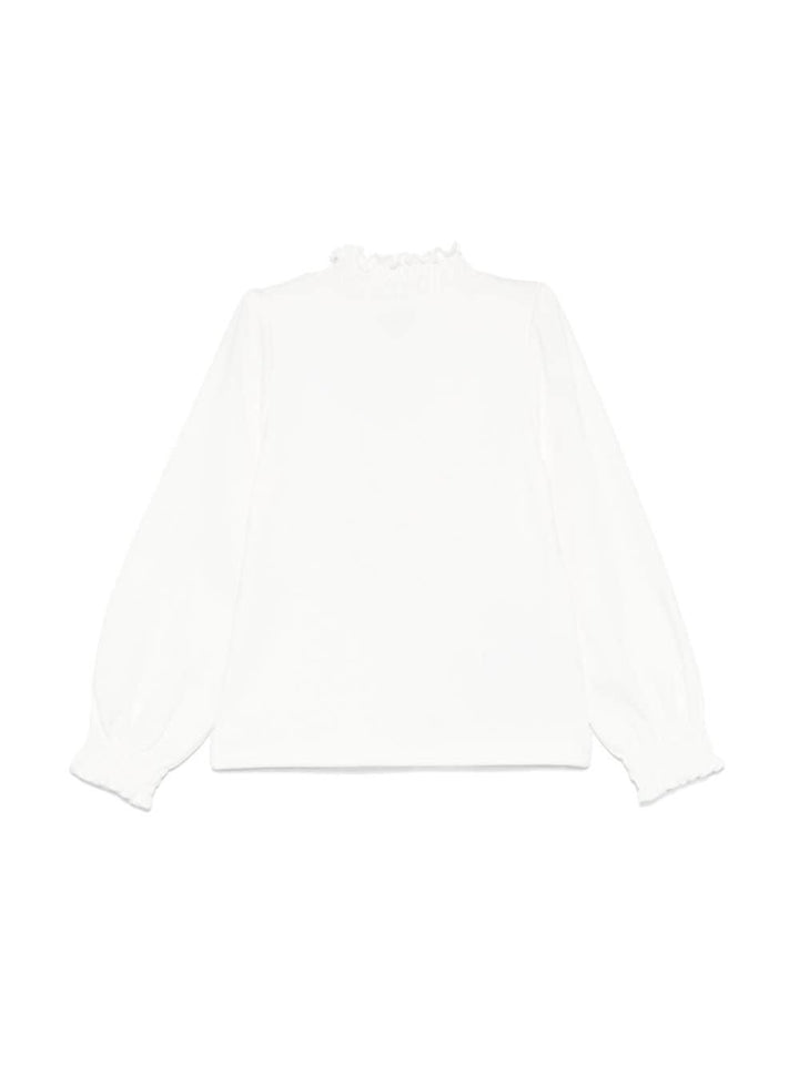 White T-shirt with logo for girls