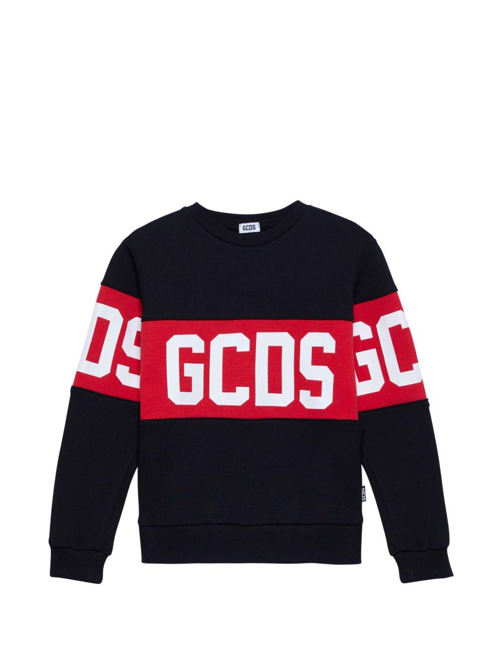 Felpa nera per bambino Z0UJQE584F004 999R Gcds Kids 