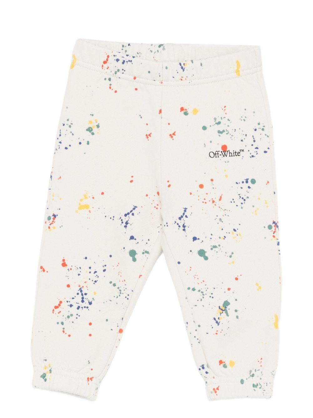 Pantalone bianco per neonato OBXD001F25FLE002 0584 Off White Kids 