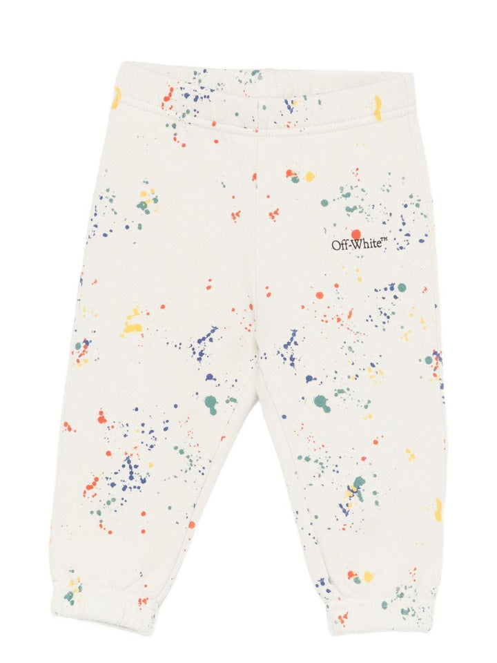 Pantalone bianco per neonato OBXD001F25FLE002 0584 Off White Kids 