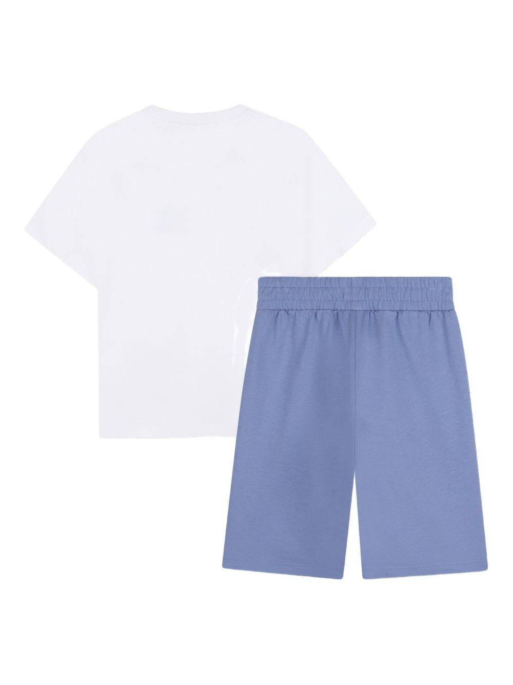 Completo bianco/azzurro per bambino J53002 10P Boss Kids 