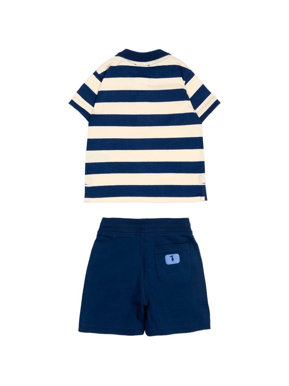 Completo crema/blu per neonato TIP26082CJ BLU Trussardi Kids 