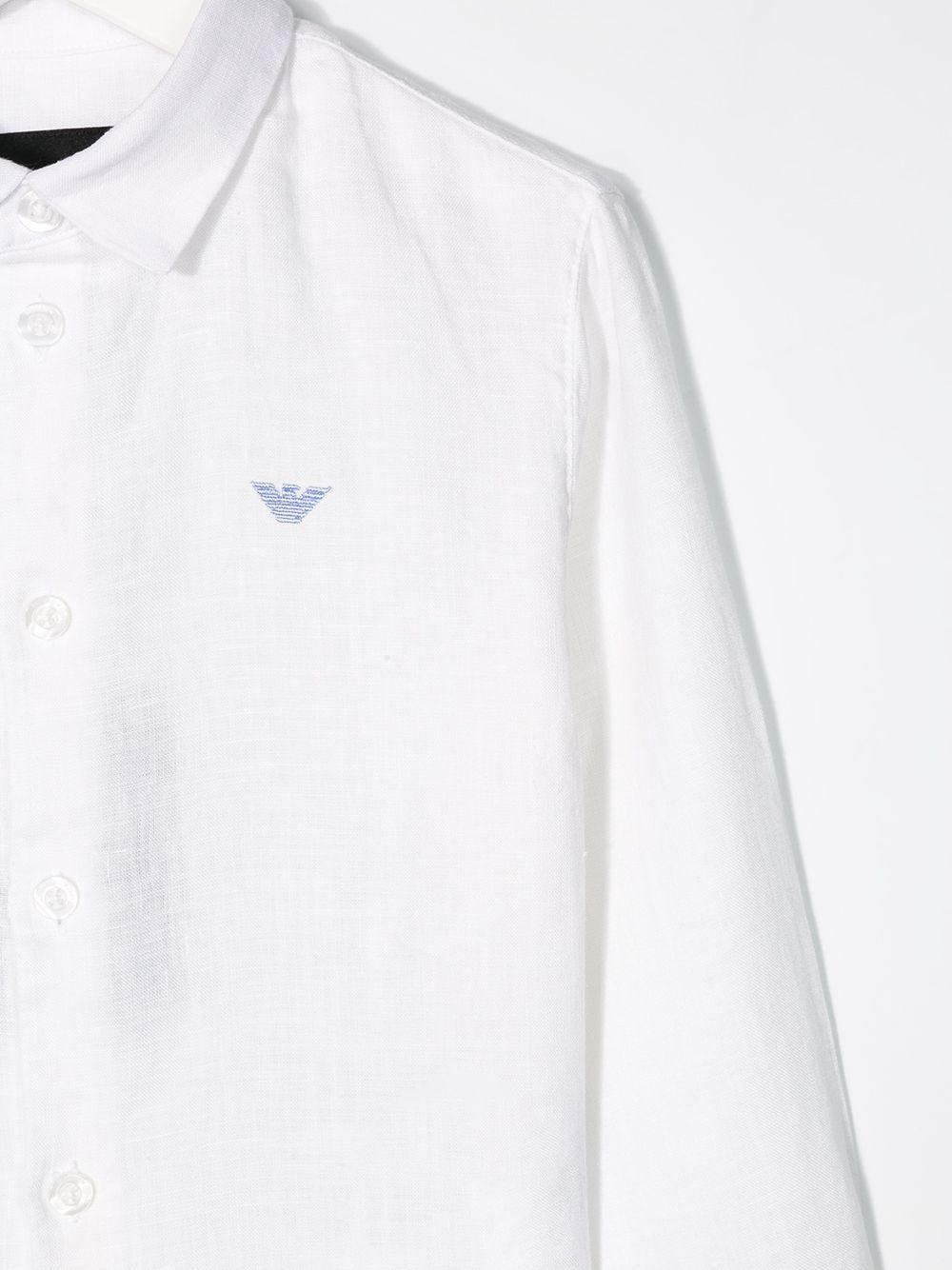 Camicia bianca per bambino 8N4CJ93NEEZ 0100 Emporio Armani Kids 