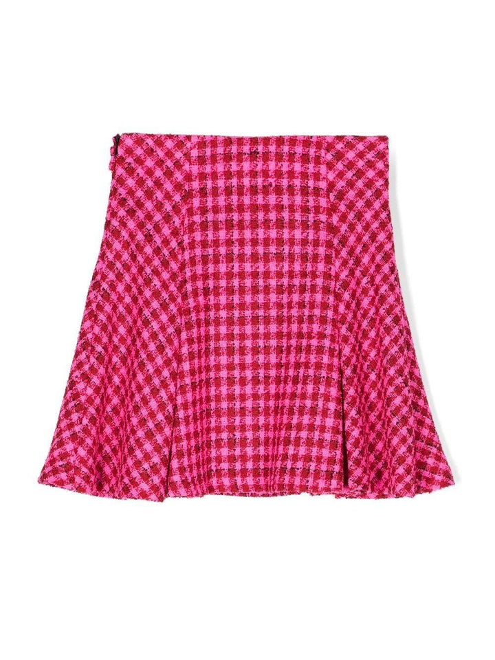 Fuchsia tweed skirt for girls