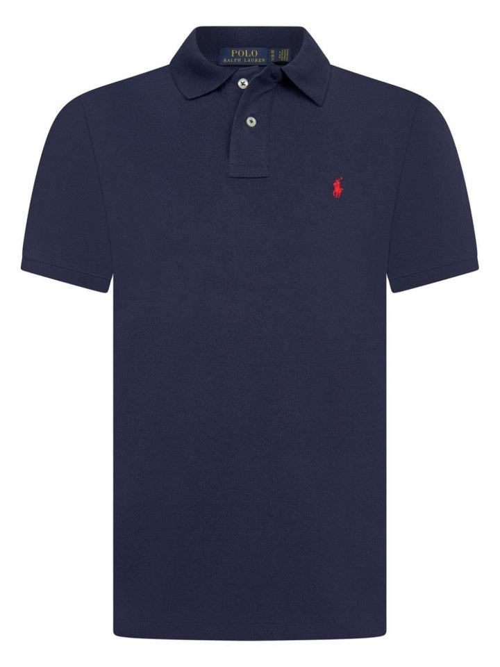 Polo blu per bambino con logo 323547926 004 Ralph Lauren Kids 