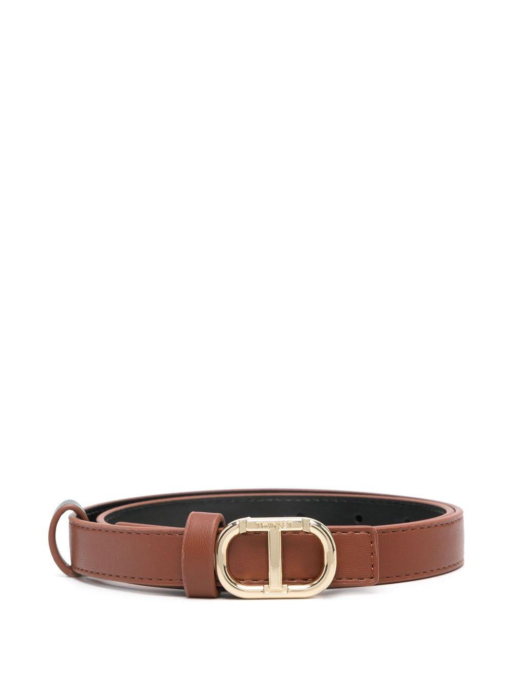 Cintura marrone cognac per bambina