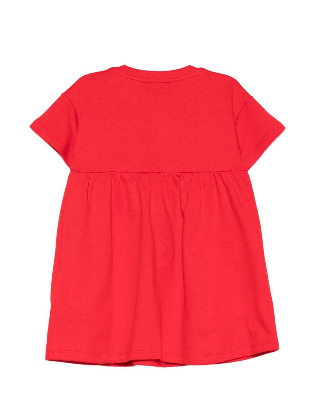 Abito rosso per neonata MDV0DGLCA19 50109 Moschino Kids 