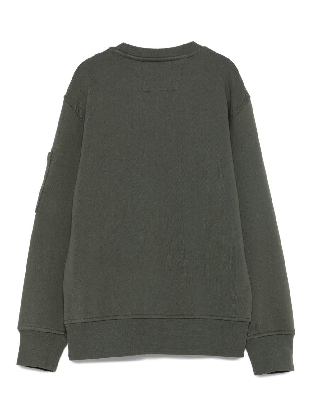 Felpa verde per bambino CMF00XLCA76 31233 C.P Company Kids 