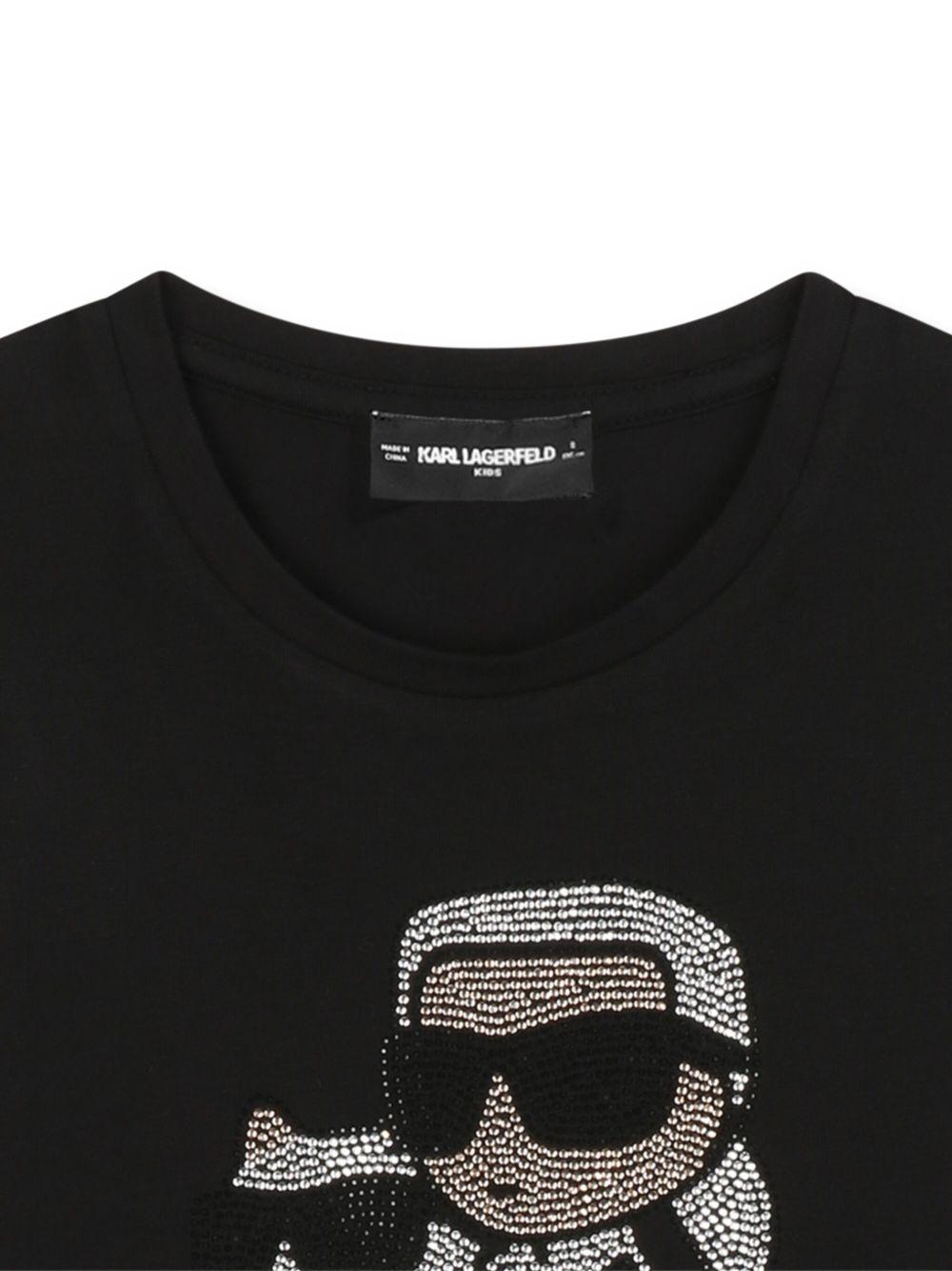 T-shirt nero per bambino Z30940 09B Karl Lagerfeld Kids 