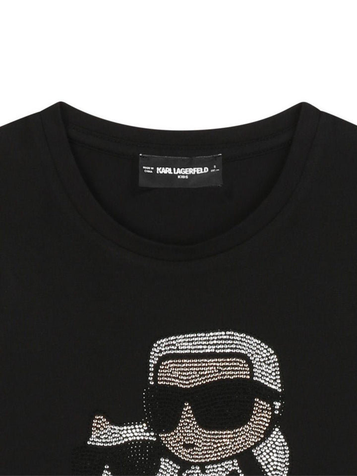 T-shirt nero per bambino Z30940 09B Karl Lagerfeld Kids 
