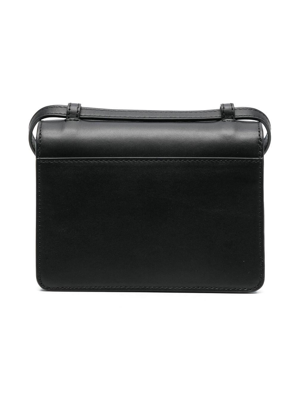 Black leather bag for girls