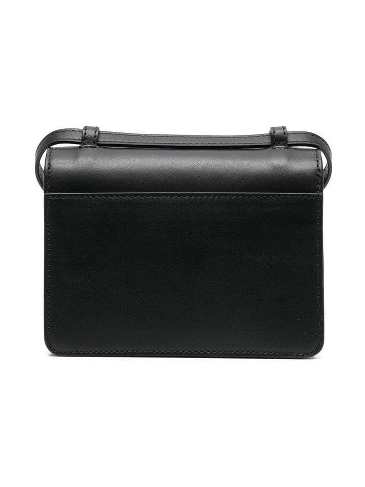 Black leather bag for girls