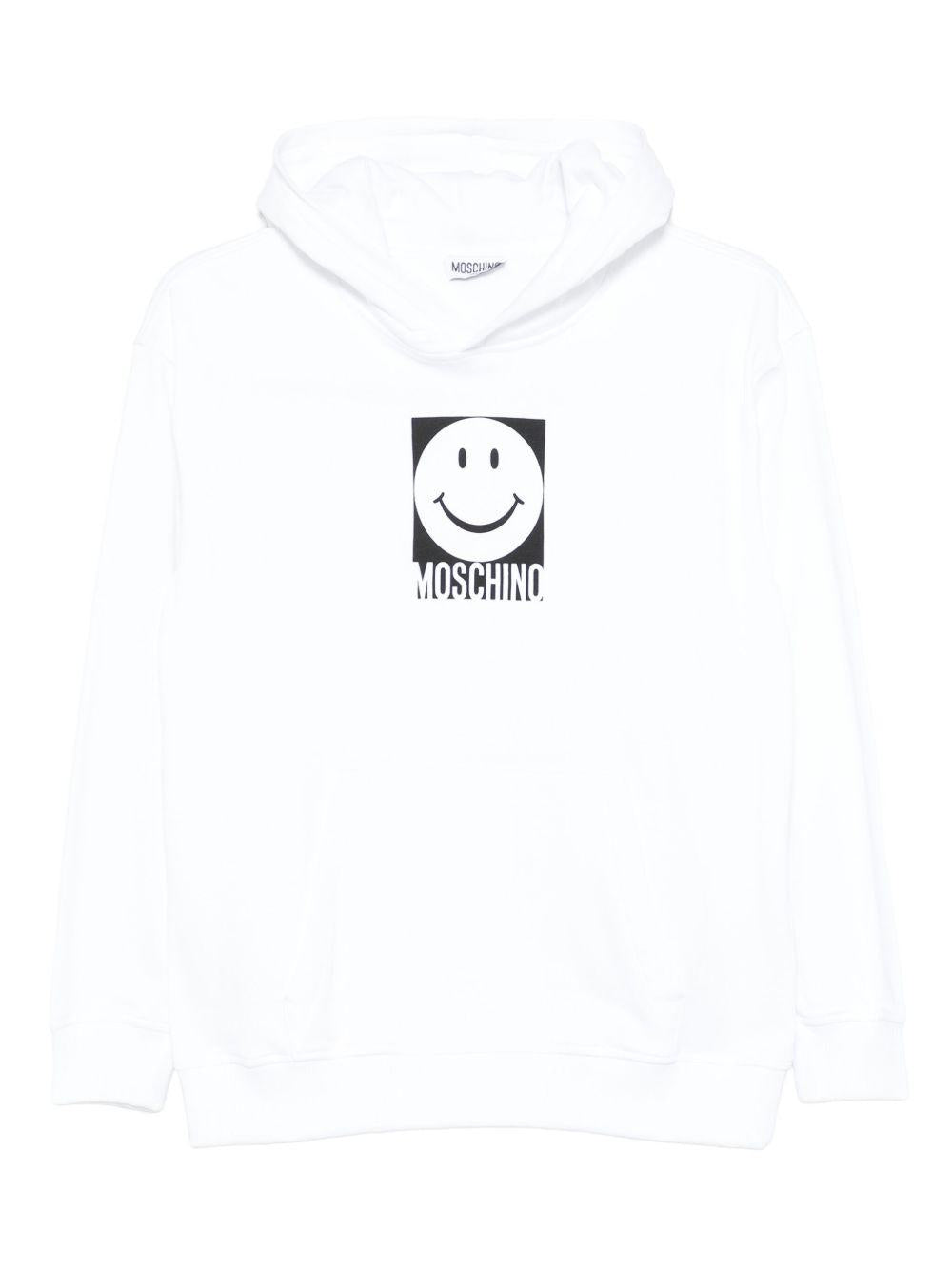 Felpa bianca per bambino HUF09ALCA14 10101 Moschino Kids 