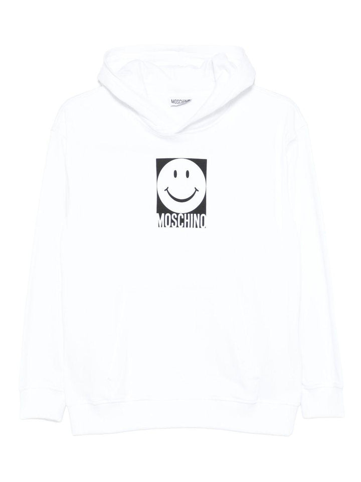 Felpa bianca per bambino HUF09ALCA14 10101 Moschino Kids 