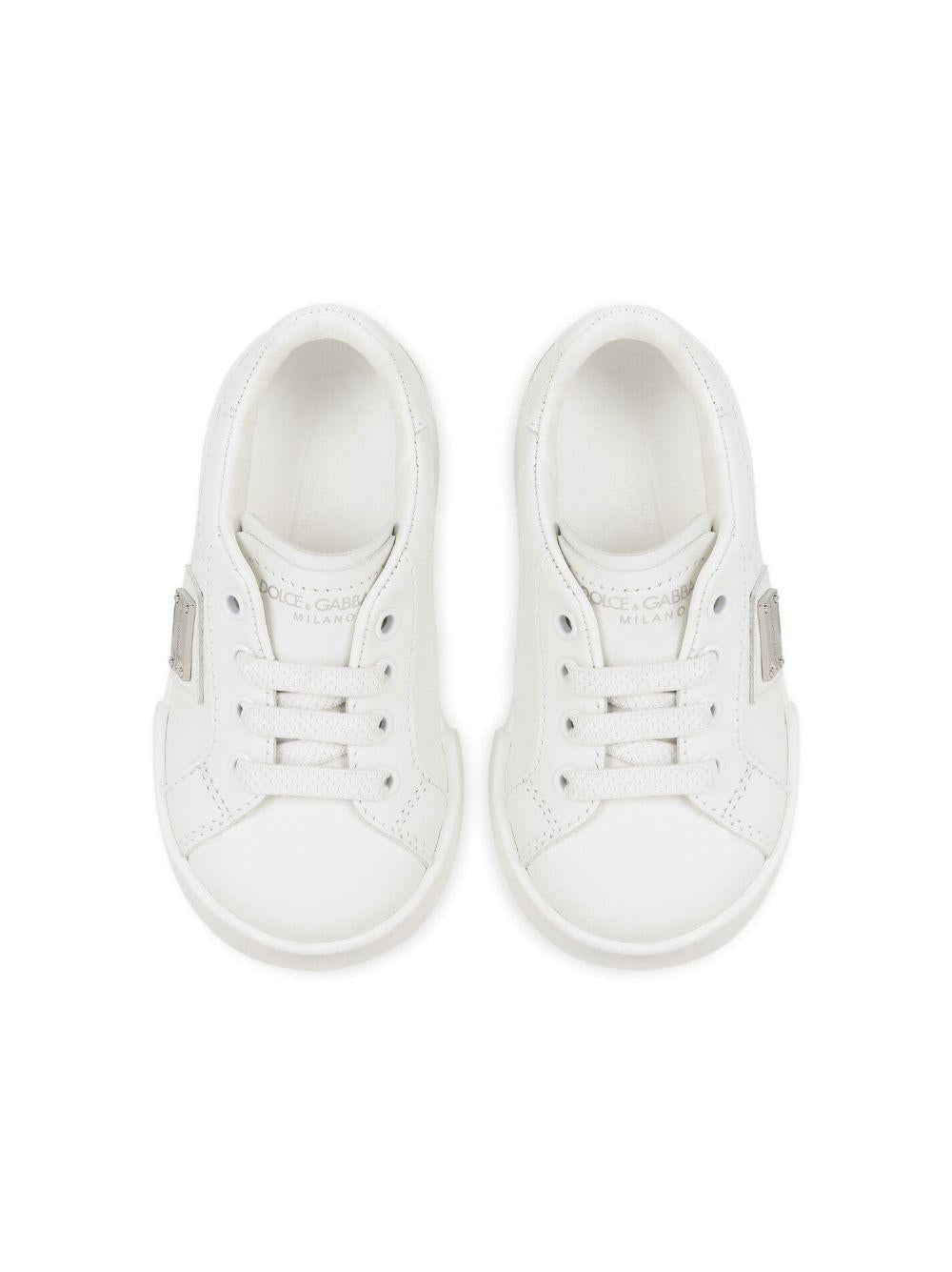 Sneakers bianche per neonato DN0198A3444 80001 Dolce & Gabbana Kids 