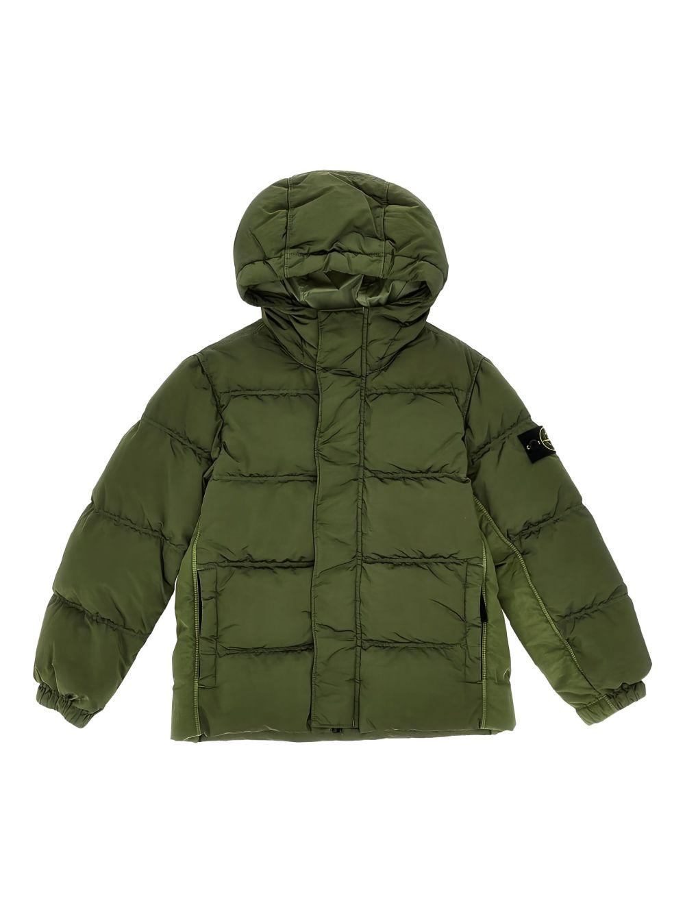Giubbotto verde salvia per bambino 64100010S0019 V0055 Stone Island Kids 