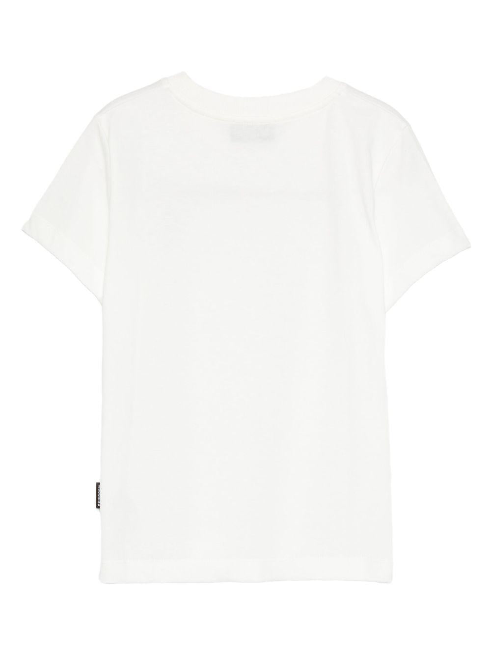 T-shirt bianco per bambino HRM058LAA10 10063 Moschino Kids 