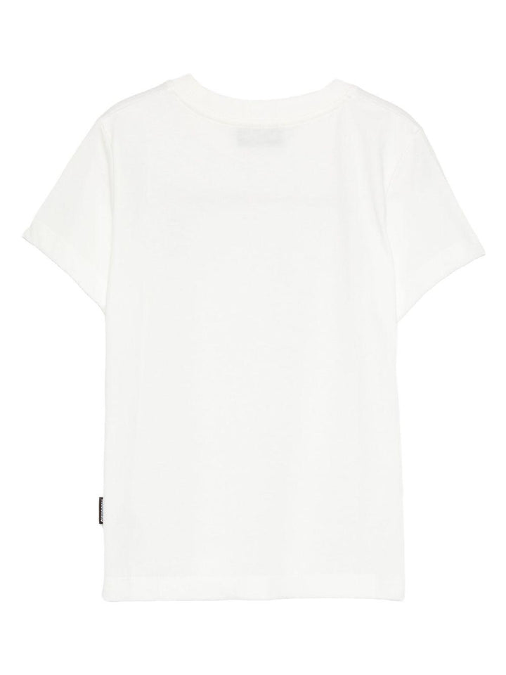 T-shirt bianco per bambino HRM058LAA10 10063 Moschino Kids 