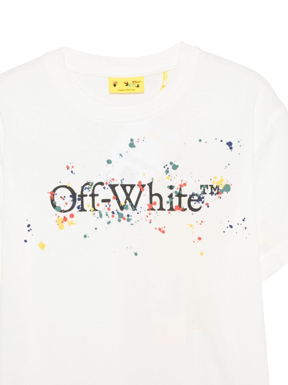 T-shirt bianca per bambino OBAA002F25JER005 0110 Off White Kids 