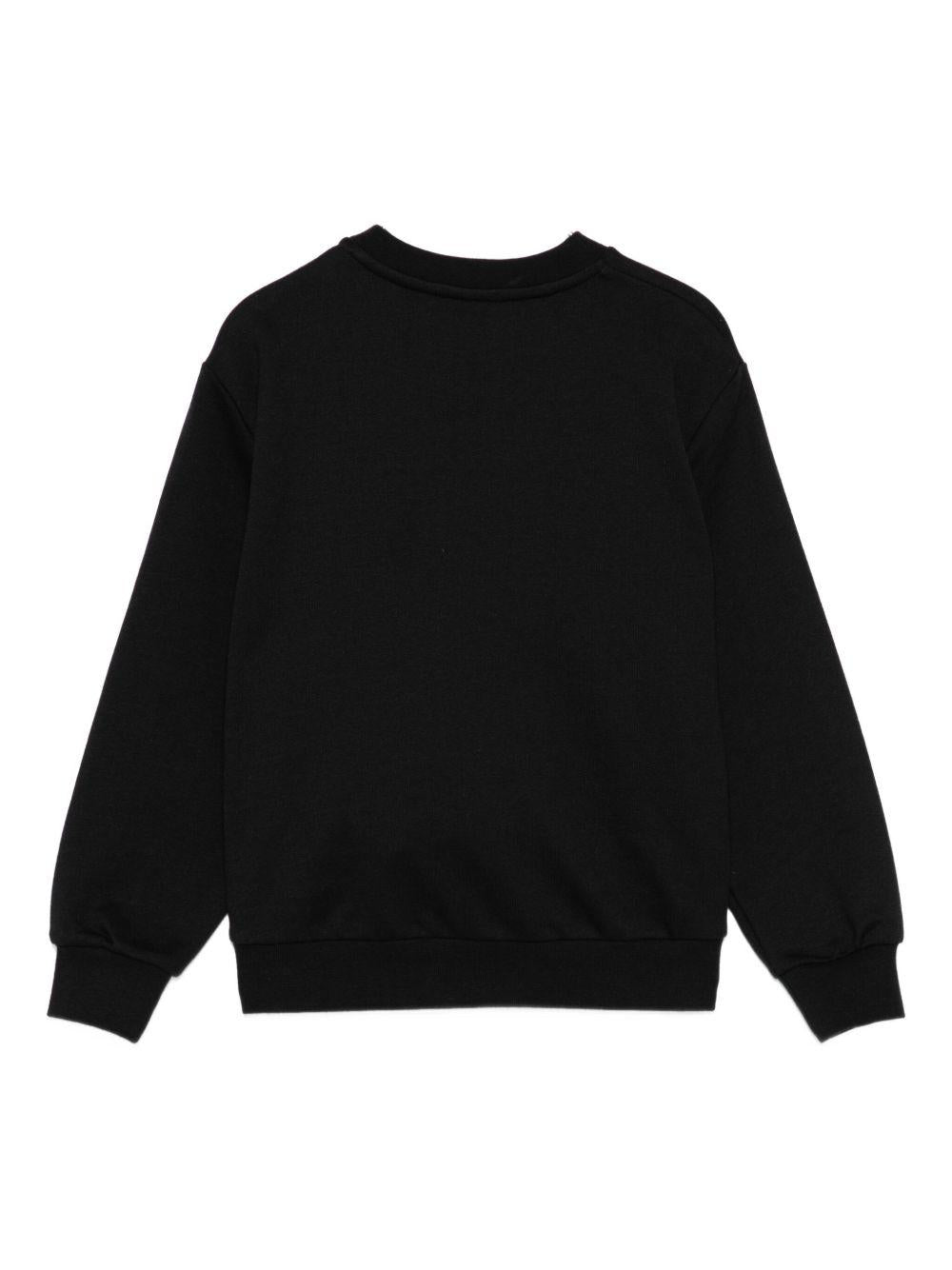 Felpa nera per bambina EGFE0560FF002 N000 Elisabetta Franchi Kids 