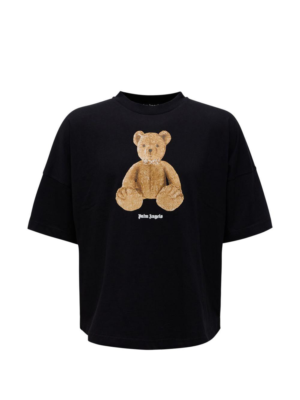 T-shirt nero per bambino PMAA10BS26JER004 1060 Palm Angels 