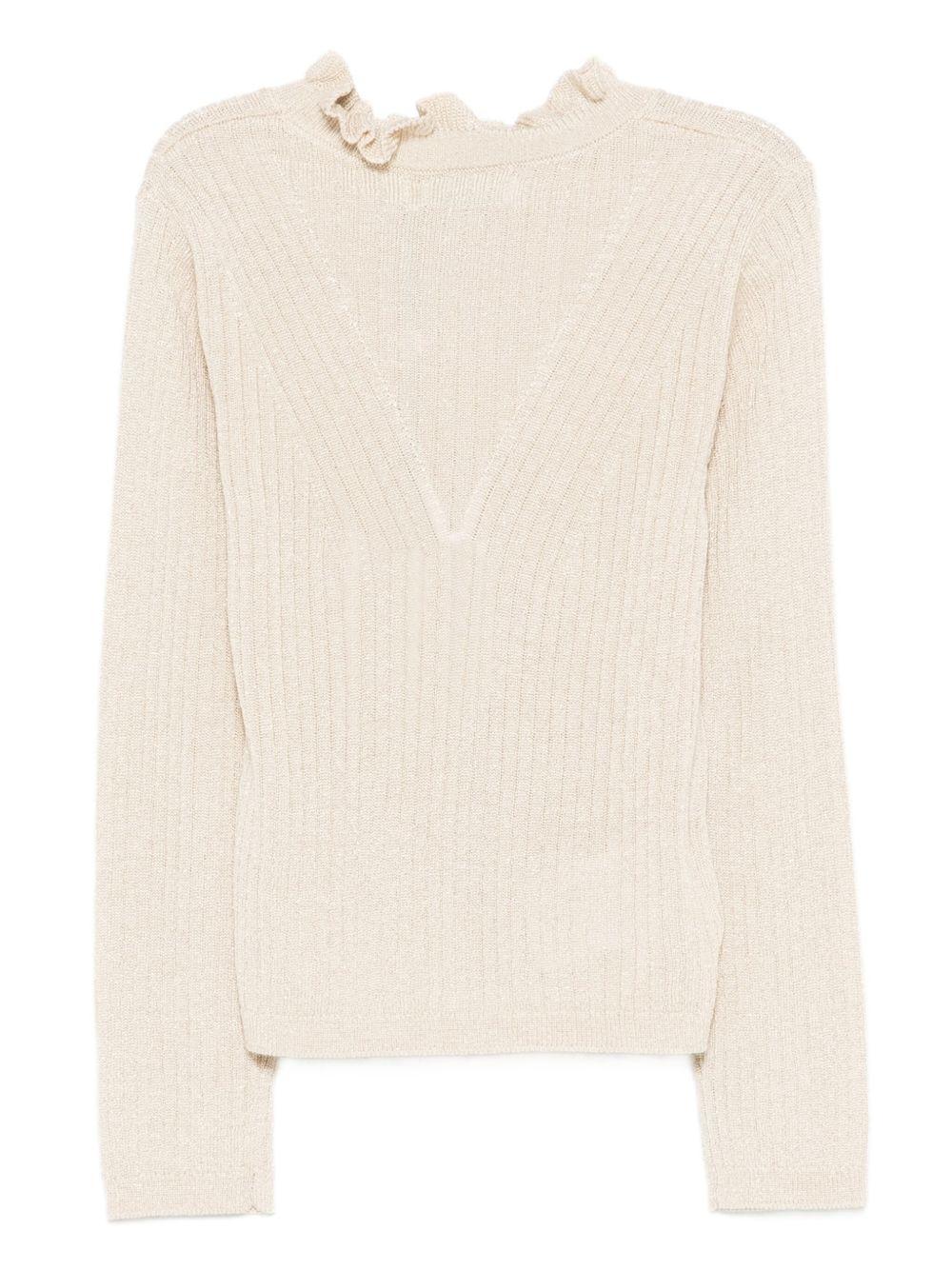 Maglione bianco crema per bambina 5836 090 Abel & Lula 