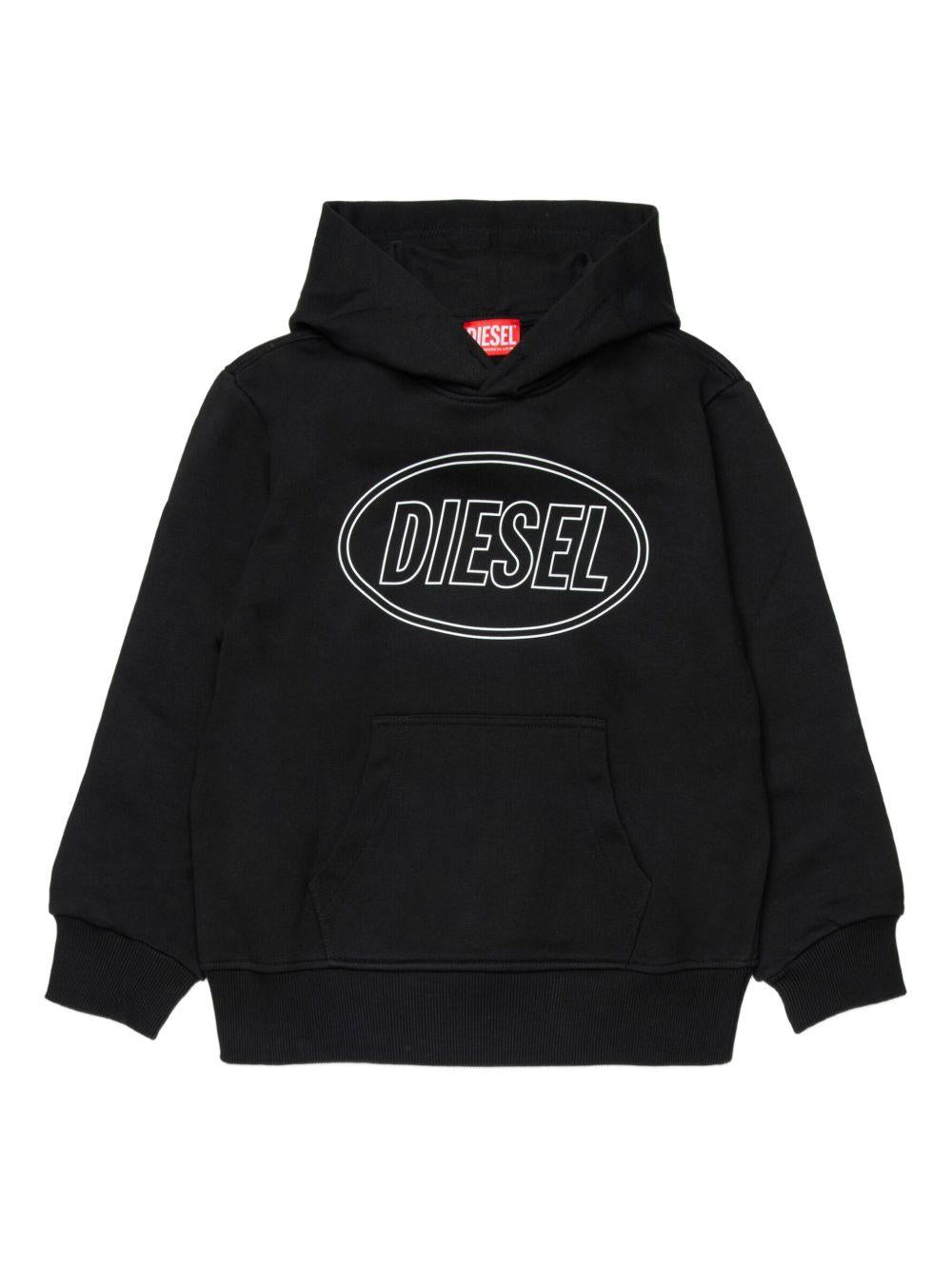 Felpa nera per bambino J026120GEAD K900 Diesel Kids 