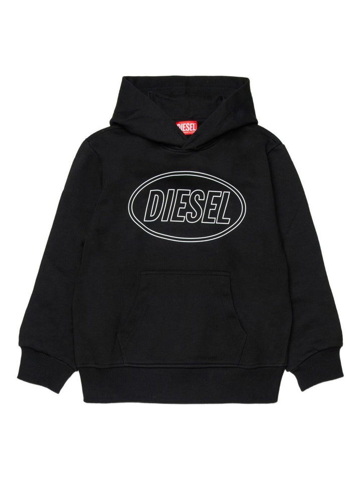Felpa nera per bambino J026120GEAD K900 Diesel Kids 