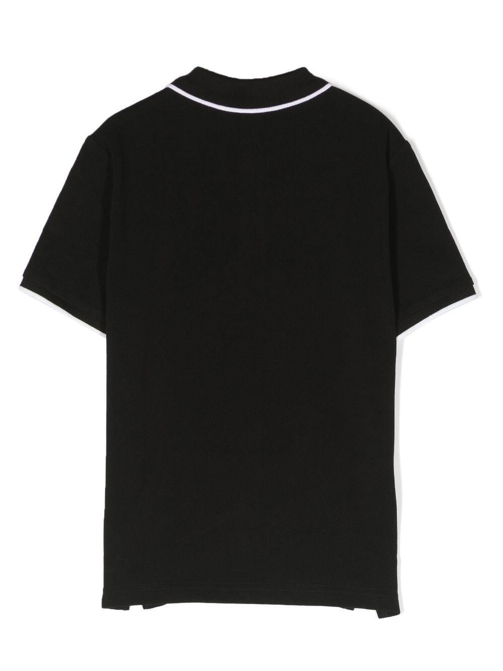 Polo nero/bianco per bambino J25P26 09B Boss Kids 