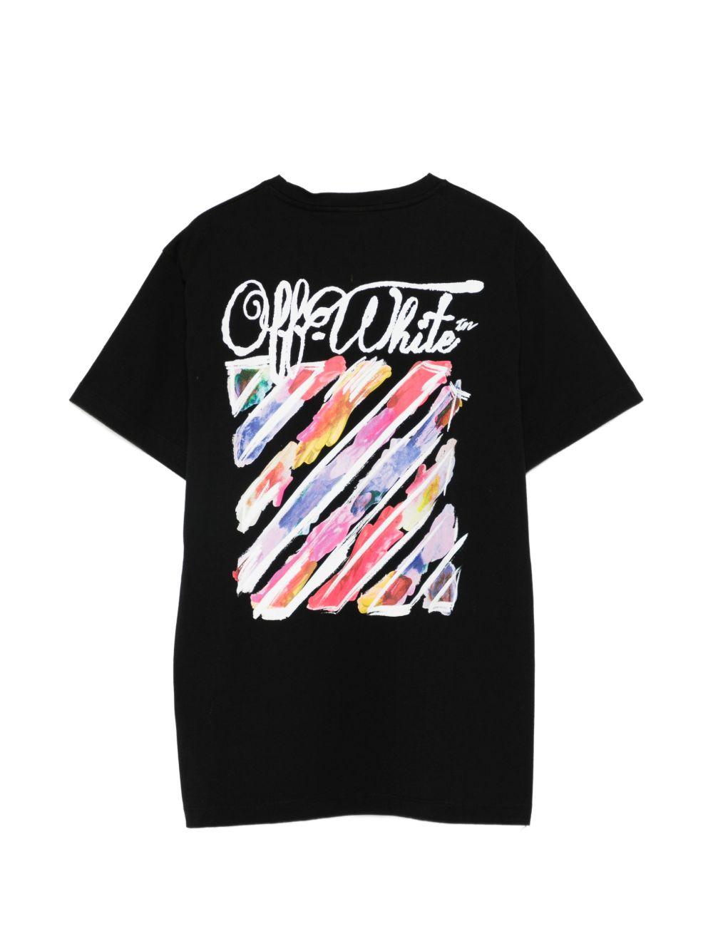 T-shirt nero per bambino OGAA001S26JER003 0001 Off White Kids 
