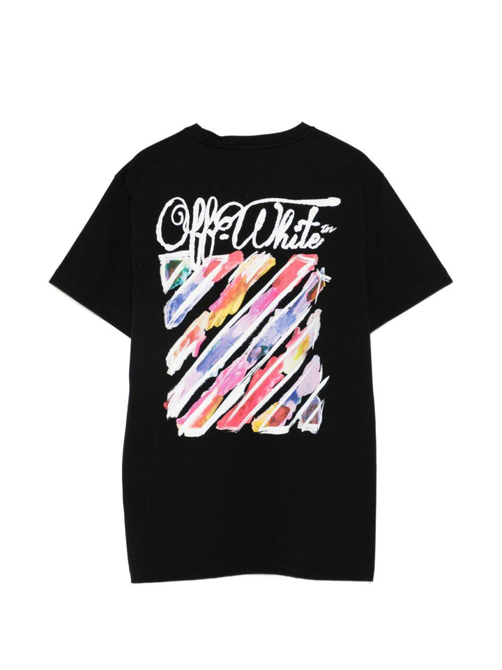 T-shirt nero per bambino OGAA001S26JER003 0001 Off White Kids 