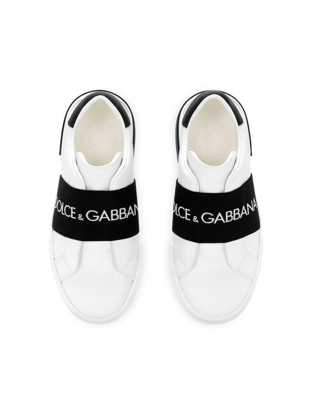 Sneakers bianche/nere per bambino DA5192AD825 89697 Dolce & Gabbana Kids 