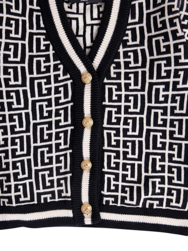 Cardigan bianco/nero per neonato