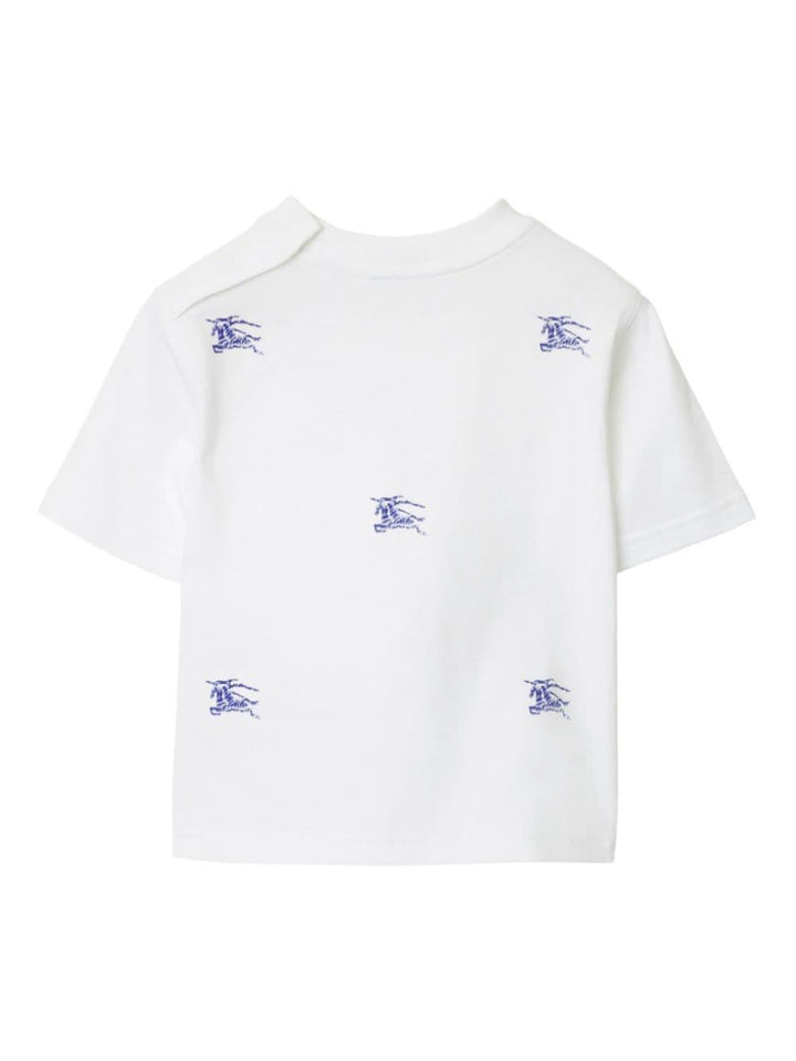 T-shirt unisex in cotone bianca 8093926 A1464 Burberry Kids 