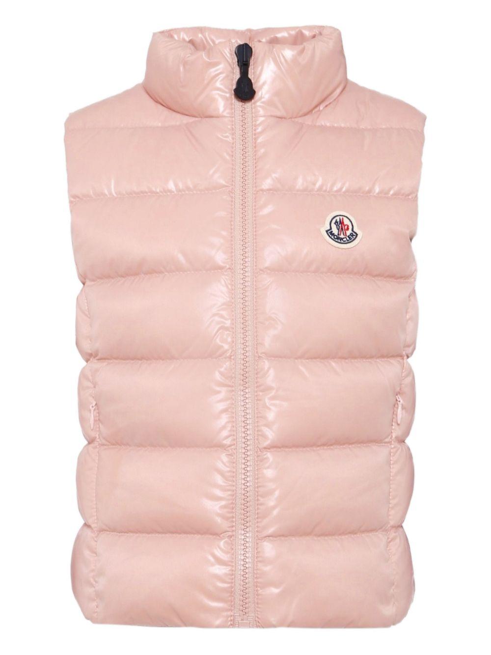 Gilet rosa chiaro per bambina 9541A5281068950 512 Moncler Kids 