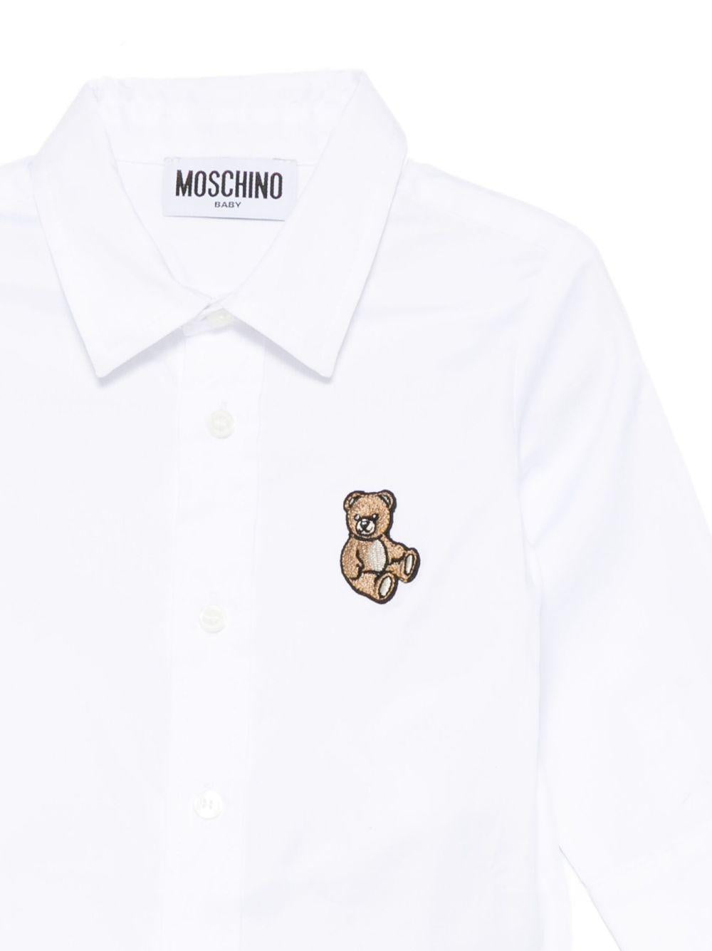 Camicia bianca per neonato M5C002LNE06 10101 Moschino Kids 