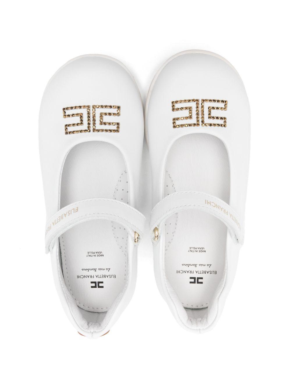 Ballerine bianche per bambina F1A3E04690092 B093 Elisabetta Franchi Kids 