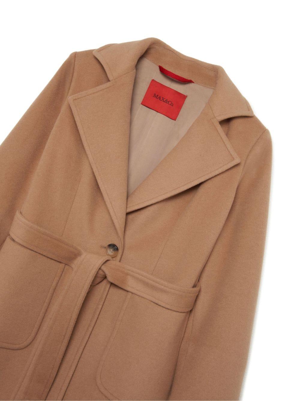 Cappotto beige per bambina in lana