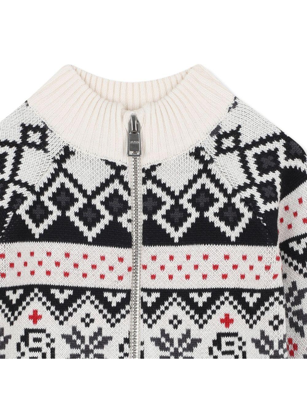 Cardigan bianca/multicolor per neonato J52437 21C Boss Kids 