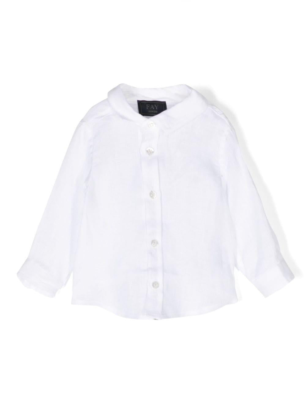 Camicia bianca per neonato con logo