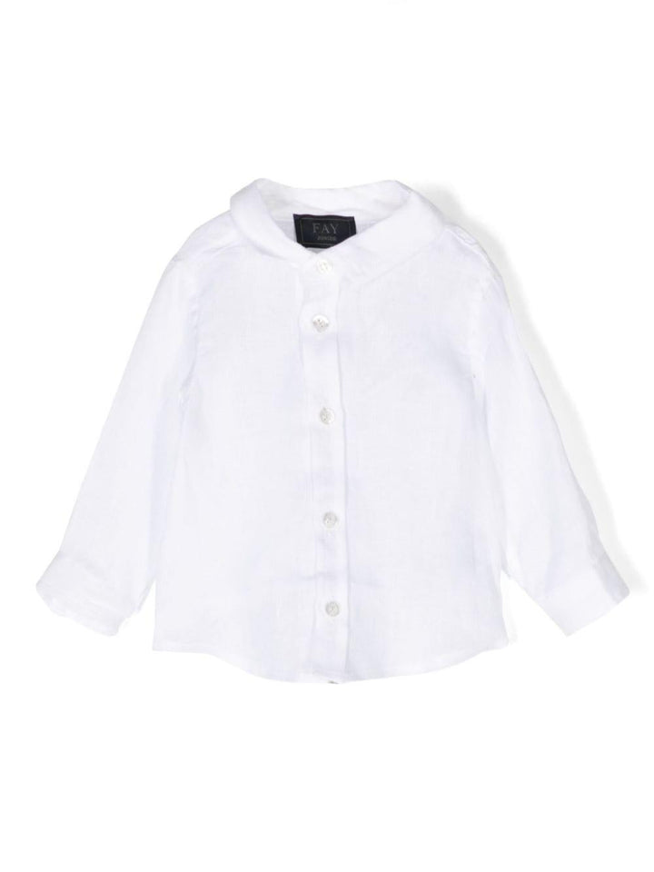Camicia bianca per neonato con logo