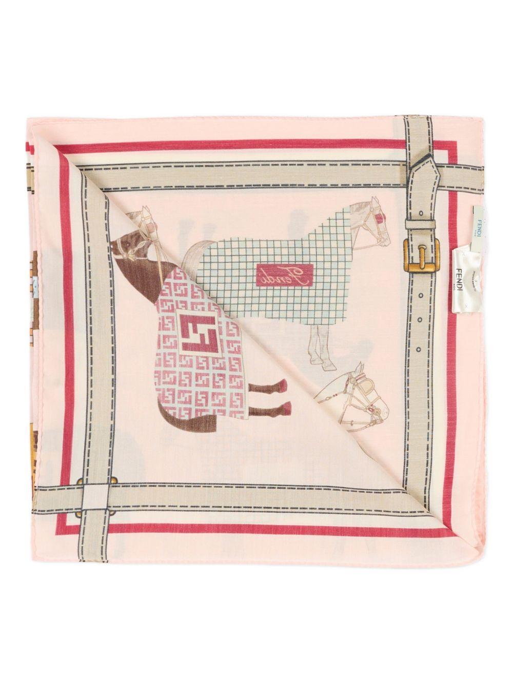 Sciarpa rosa chiaro/multicolore JFQ044AWF8 F1VHK Fendi Kids 